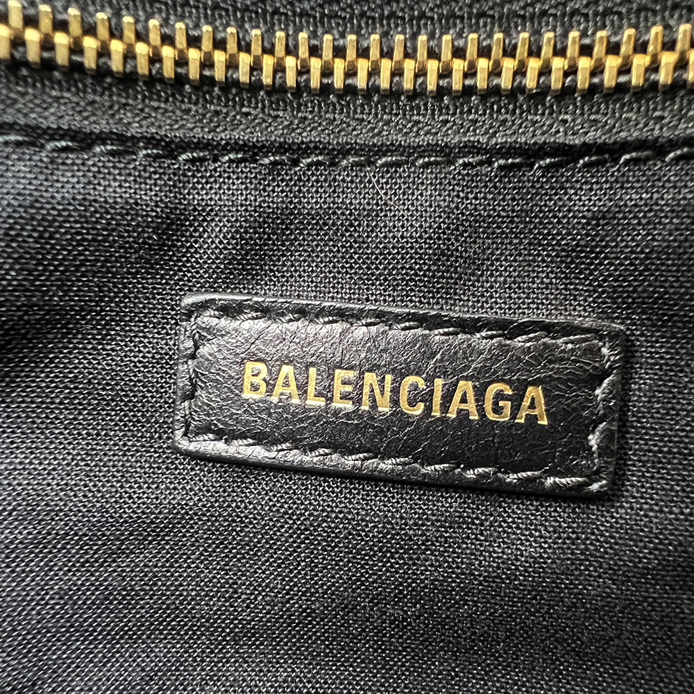 BALENCIAGA BALENCIAGA Black Classic Gold City S Scarf Bag 巴黎世家 絲巾機車包 黑色 | 黃黑印花絲巾款 - 24