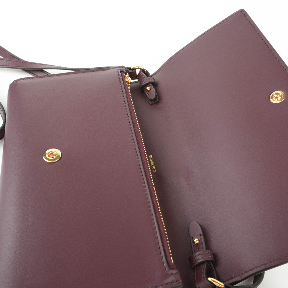 BURBERRY Burberry Hazelmere WOC 印花 LOGO 小牛皮斜背長夾 | Printed Logo Leather - 14