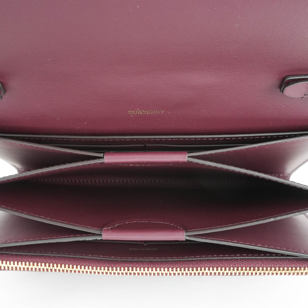 BURBERRY Burberry Hazelmere WOC 印花 LOGO 小牛皮斜背長夾 | Printed Logo Leather - 22