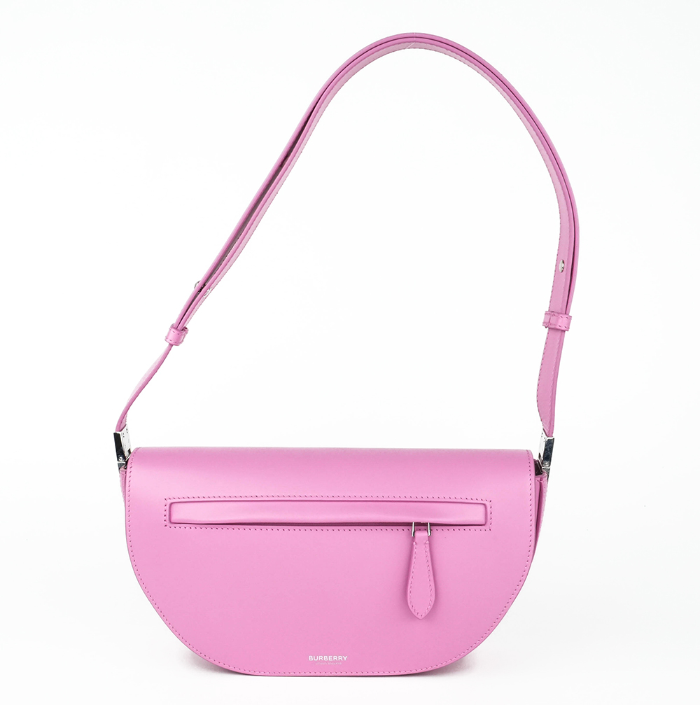 BURBERRY Burberry Small Olympia 櫻草粉 小牛皮肩背半月包 | Small Leather Olympia Bag - 2