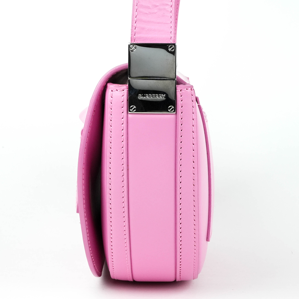 BURBERRY Burberry Small Olympia 櫻草粉 小牛皮肩背半月包 | Small Leather Olympia Bag - 10