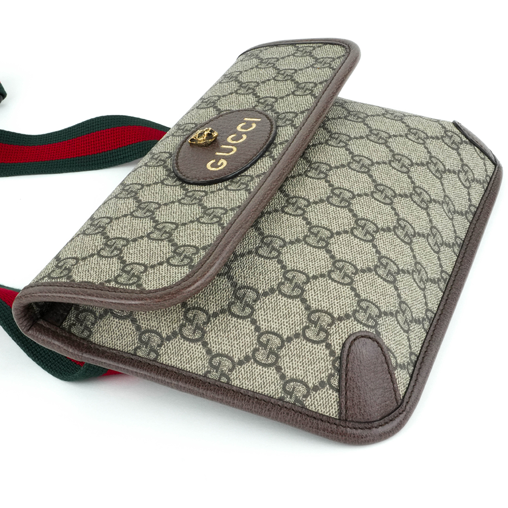GUCCI GUCCI Neo Vintage GG Supreme messenger bag 古馳 虎頭郵差包 GG老花織帶腰包 - 9