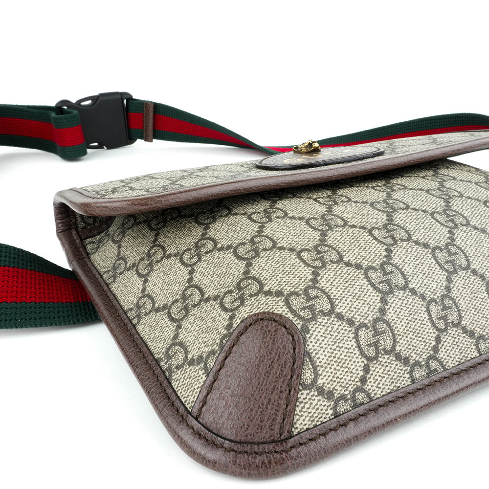 GUCCI GUCCI Neo Vintage GG Supreme messenger bag 古馳 虎頭郵差包 GG老花織帶腰包 - 13