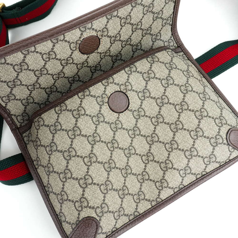 GUCCI GUCCI Neo Vintage GG Supreme messenger bag 古馳 虎頭郵差包 GG老花織帶腰包 - 16