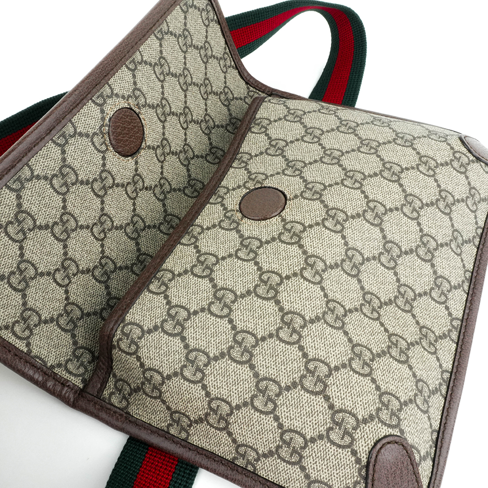 GUCCI GUCCI Neo Vintage GG Supreme messenger bag 古馳 虎頭郵差包 GG老花織帶腰包 - 15