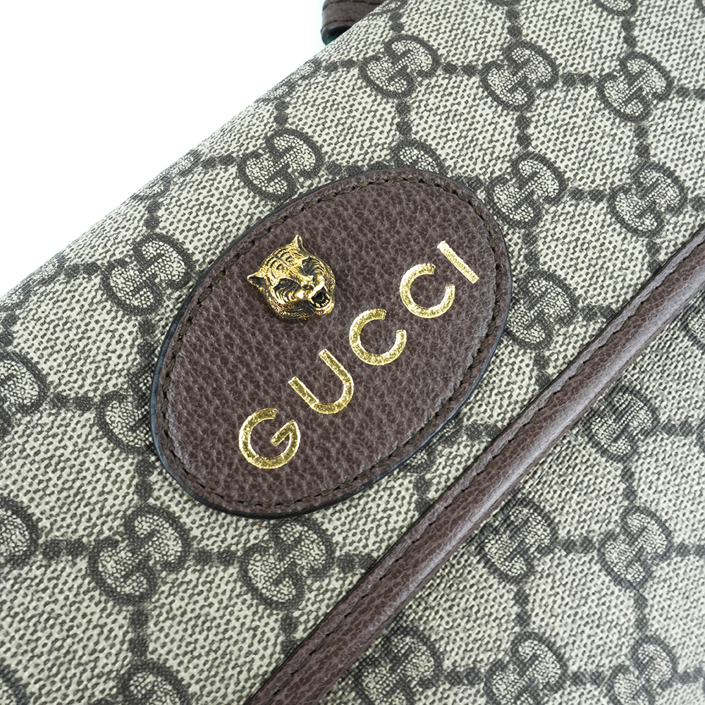 GUCCI GUCCI Neo Vintage GG Supreme messenger bag 古馳 虎頭郵差包 GG老花織帶腰包 - 5