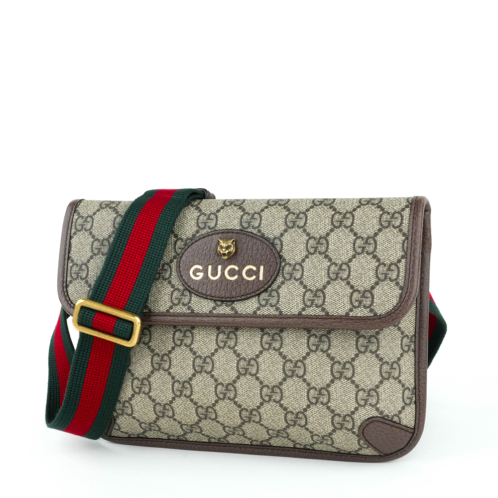 GUCCI GUCCI Neo Vintage GG Supreme messenger bag 古馳 虎頭郵差包 GG老花織帶腰包 - 3